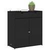 Joey Outdoor Storage Cabinet with Steel Frame | Black Poly Rattan 45"