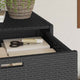 Joey Outdoor Storage Cabinet with Steel Frame | Black Poly Rattan 45"