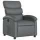 vidaXL Recliner Chair Gray Faux Leather