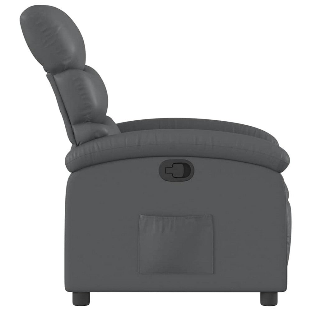 vidaXL Recliner Chair Gray Faux Leather