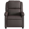 vidaXL Recliner Chair Dark Brown Real Leather