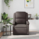 vidaXL Massage Recliner Chair Dark Brown Real Leather