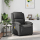 vidaXL Massage Recliner Chair Gray Real Leather