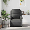 vidaXL Massage Recliner Chair Gray Real Leather