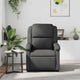 vidaXL Massage Recliner Chair Gray Real Leather