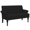 vidaXL Bench with Backrest Black 47.2x24.4x29.7" Fabric