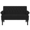 vidaXL Bench with Backrest Black 47.2x24.4x29.7" Fabric