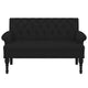 vidaXL Bench with Backrest Black 47.2x24.4x29.7" Fabric