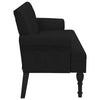 vidaXL Bench with Backrest Black 47.2x24.4x29.7" Fabric