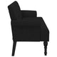 vidaXL Bench with Backrest Black 47.2x24.4x29.7" Fabric