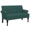 vidaXL Bench with Backrest Dark Green 47.2"x24.4"x29.7" Fabric