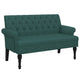 vidaXL Bench with Backrest Dark Green 47.2"x24.4"x29.7" Fabric