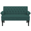 vidaXL Bench with Backrest Dark Green 47.2"x24.4"x29.7" Fabric