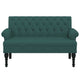 vidaXL Bench with Backrest Dark Green 47.2"x24.4"x29.7" Fabric