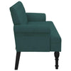 vidaXL Bench with Backrest Dark Green 47.2"x24.4"x29.7" Fabric