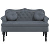 vidaXL Bench with Cushions Dark Grey 47.4x25.6x29.5" Velvet