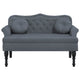 vidaXL Bench with Cushions Dark Grey 47.4x25.6x29.5" Velvet