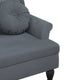 vidaXL Bench with Cushions Dark Grey 47.4x25.6x29.5" Velvet