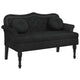 vidaXL Bench with Cushions Black 47.4x25.6x29.5" Velvet