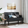 vidaXL Bench with Backrest Black 44.1x25.8x29.5" Faux Leather