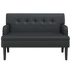 vidaXL Bench with Backrest Black 44.1x25.8x29.5" Faux Leather