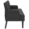 vidaXL Bench with Backrest Black 44.1x25.8x29.5" Faux Leather