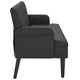 vidaXL Bench with Backrest Black 44.1x25.8x29.5" Faux Leather