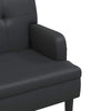 vidaXL Bench with Backrest Black 44.1x25.8x29.5" Faux Leather