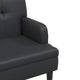vidaXL Bench with Backrest Black 44.1x25.8x29.5" Faux Leather
