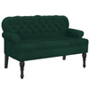 vidaXL Bench with Backrest Dark Green 47"x25.4"x29.5" Velvet