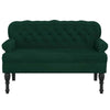 vidaXL Bench with Backrest Dark Green 47"x25.4"x29.5" Velvet