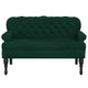 vidaXL Bench with Backrest Dark Green 47"x25.4"x29.5" Velvet