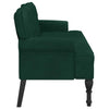 vidaXL Bench with Backrest Dark Green 47"x25.4"x29.5" Velvet