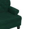 vidaXL Bench with Backrest Dark Green 47"x25.4"x29.5" Velvet