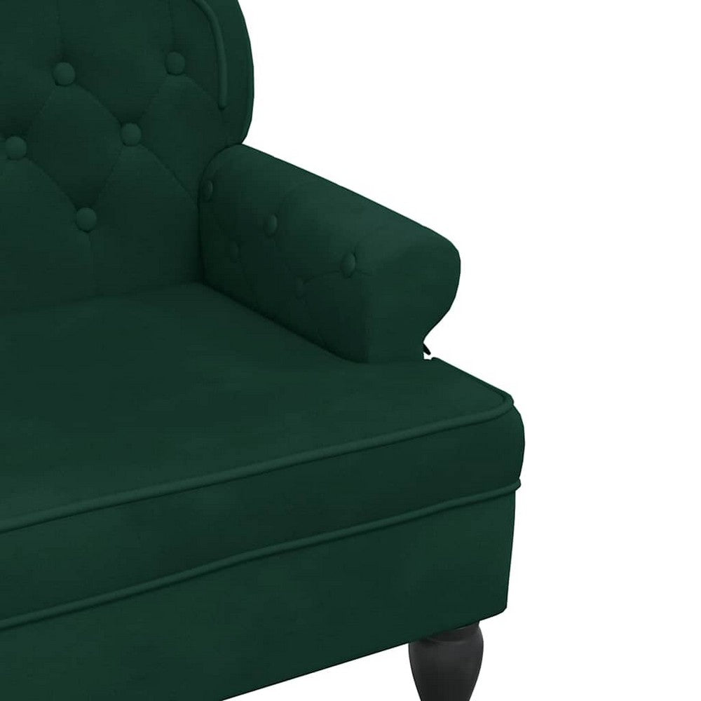 vidaXL Bench with Backrest Dark Green 47"x25.4"x29.5" Velvet