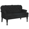 vidaXL Bench with Backrest Black 47.0x25.4x29.5" Velvet