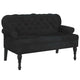 vidaXL Bench with Backrest Black 47.0x25.4x29.5" Velvet