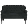 vidaXL Bench with Backrest Black 47.0x25.4x29.5" Velvet