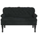 vidaXL Bench with Backrest Black 47.0x25.4x29.5" Velvet