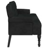 vidaXL Bench with Backrest Black 47.0x25.4x29.5" Velvet