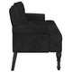 vidaXL Bench with Backrest Black 47.0x25.4x29.5" Velvet