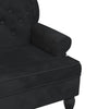 vidaXL Bench with Backrest Black 47.0x25.4x29.5" Velvet