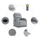 vidaXL Massage Recliner Chair Light Gray Fabric