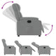 vidaXL Recliner Chair Light Gray Fabric