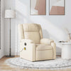 vidaXL Massage Recliner Chair Cream Fabric