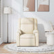 vidaXL Massage Recliner Chair Cream Fabric