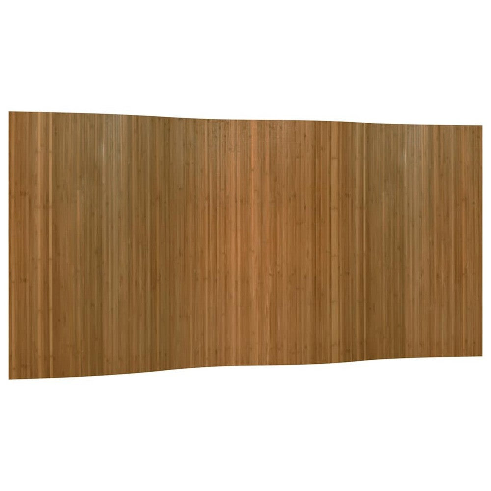 vidaXL Room Divider Brown Width 157.5" Height 65.0" Bamboo
