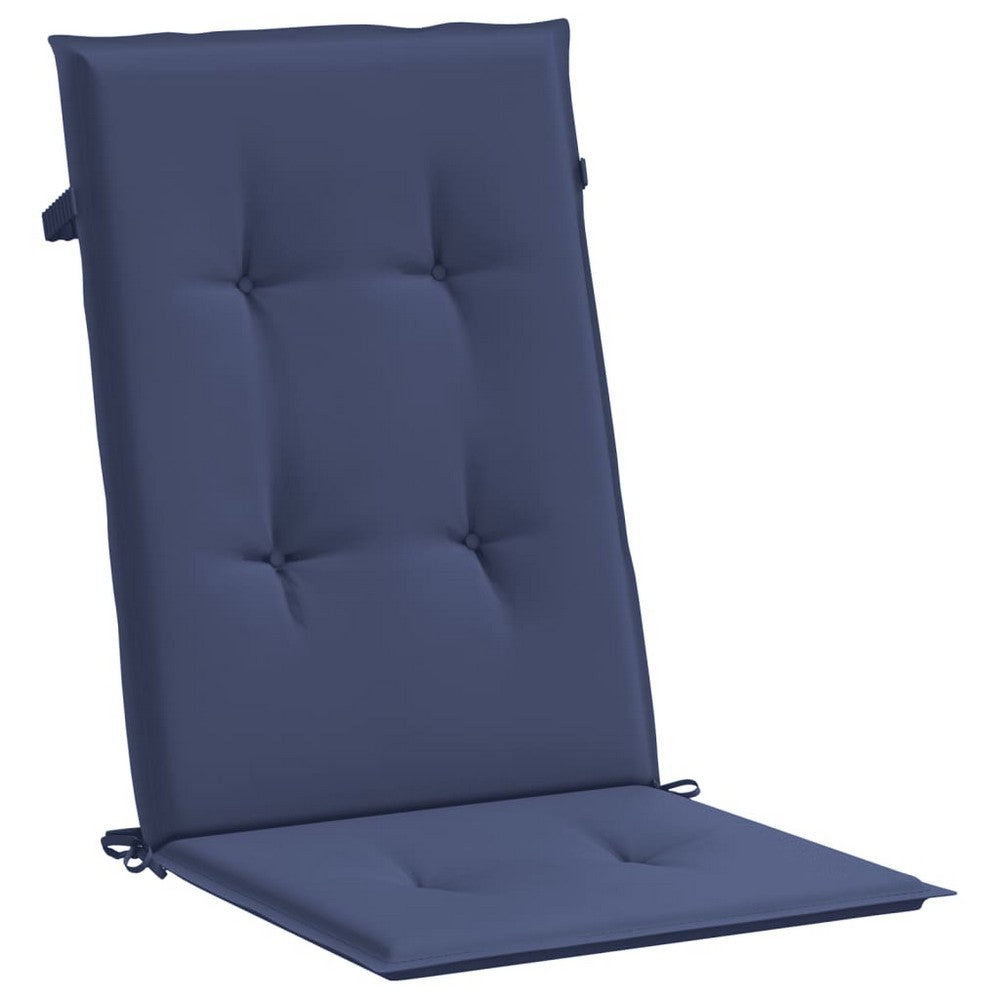 Amber Outdoor high back Chair Cushions | Set of 4 | Navy Blue Polyester