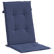 Amber Outdoor high back Chair Cushions | Set of 4 | Navy Blue Polyester