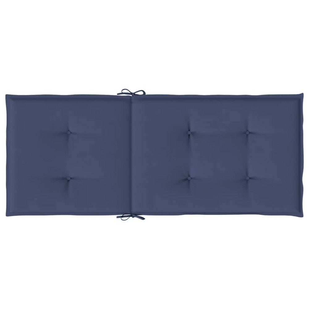 Amber Outdoor high back Chair Cushions | Set of 4 | Navy Blue Polyester